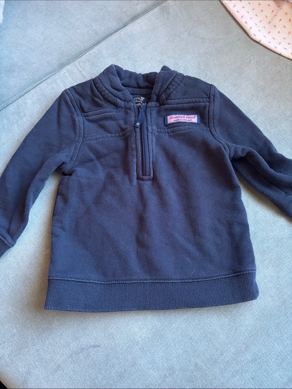 Vineyard Vines Navy Kids Half-Zip Fleece Pullover